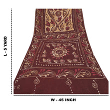 Load image into Gallery viewer, Sanskriti Vintage Heavy Brown Sarees Pure Cotton Batik Work Indian Sari Fabric
