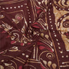 Sanskriti Vintage Heavy Brown Sarees Pure Cotton Batik Work Indian Sari Sustainable Fabric