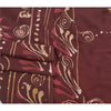 Sanskriti Vintage Heavy Brown Sarees Pure Cotton Batik Work Indian Sari Sustainable Fabric