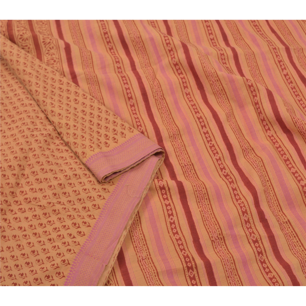 Sanskriti Vintage Heavy Sarees Pure Cotton Fabric Block Print Kalamkari Sari