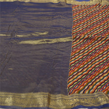 Load image into Gallery viewer, Sanskriti Vintage Heavy Sarees Blend Georgette Leheria Print &amp; Woven Sari Fabric
