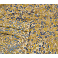 Load image into Gallery viewer, Sanskriti Vintage Heavy Mustard Sarees Pure Cotton Kalamkari Animal Sari Fabric
