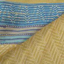 Load image into Gallery viewer, Sanskriti Vintage Heavy Green Sarees Pure Tussar Silk Printed Indian Sari Fabric
