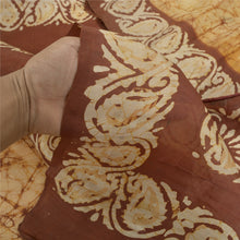 Load image into Gallery viewer, Sanskriti Vintage Cream Heavy Indian Sari Pure Silk Batik Work Sarees Fabric
