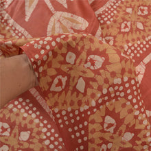 Load image into Gallery viewer, Sanskriti Vintage Brick Red Heavy Sarees Pure Silk Batik Work Indian Sari Fabric
