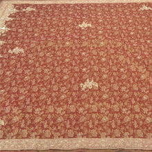 Load image into Gallery viewer, Sanskriti Vintage Heavy Red Sarees Art Silk Hand Beaded Woven Sari Fabric
