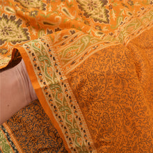 Load image into Gallery viewer, Sanskriti Vintage Heavy Saree Woven Indian 100% Pure Silk Fabric Mustard Sari
