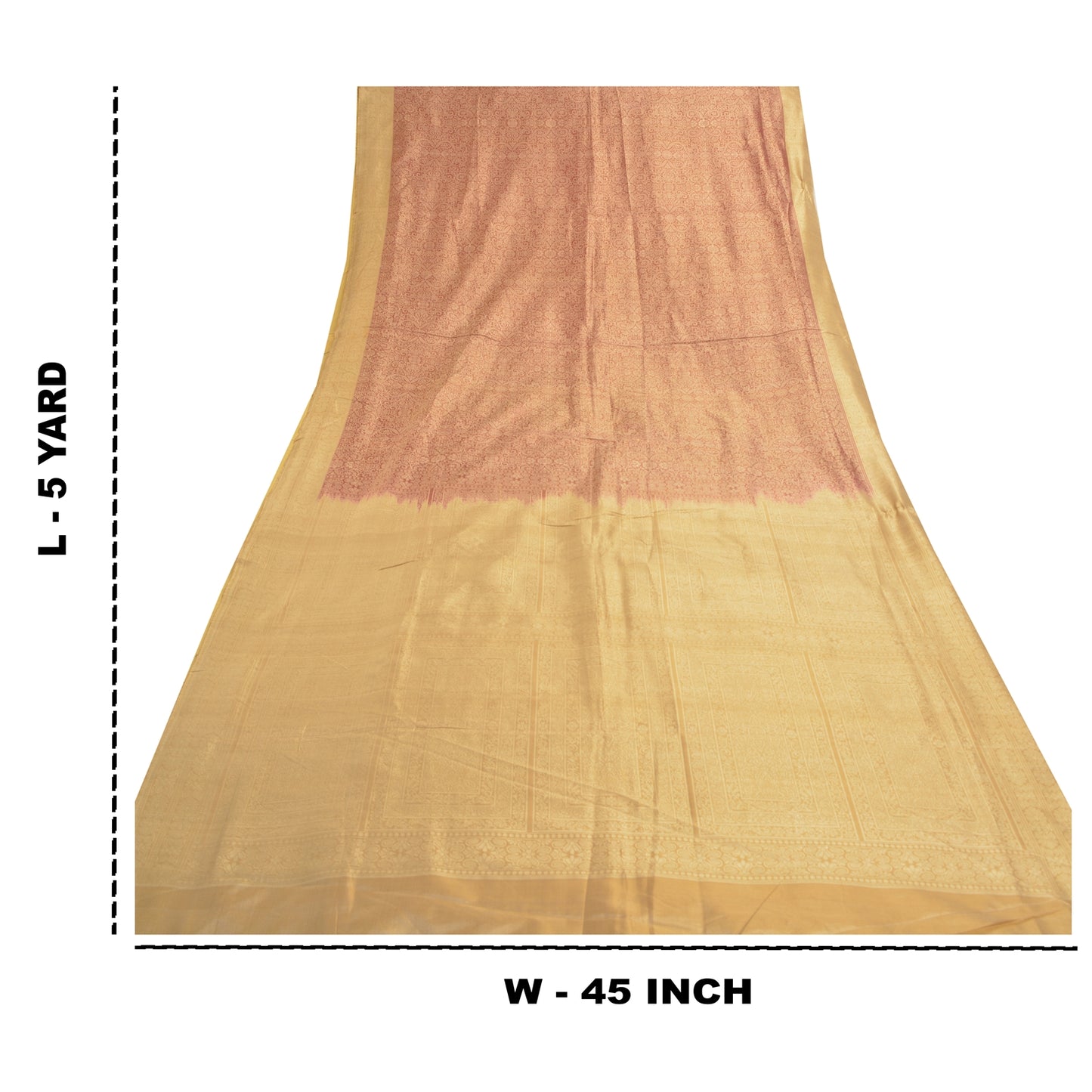 Санскритские винтажные тяжелые индийские сари, сотканные из 100% чистого шелка, устойчивая ткань, 5 ярдов сари