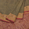 Sanskriti Vintage Green Heavy Indian Sarees Pure Silk Woven Zari Sari Sustainable Fabric