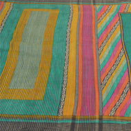 Sanskriti Vintage Heavy Green Sarees Pure Tussar Silk Printed Sarees Fabric
