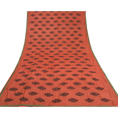 Sanskriti Vintage Heavy Sarees 100% Pure Tussar Silk Brasso Sari 5 Yard Sustainable Fabric