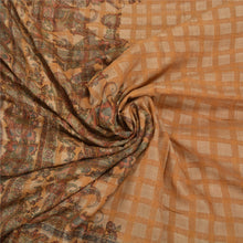 Load image into Gallery viewer, Sanskriti Vintage Brown Heavy Sarees Pure Tussar Silk Printed Woven Sari Fabric
