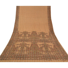 Load image into Gallery viewer, Sanskriti Vintage Brown Heavy Sarees Pure Tussar Silk Printed Woven Sari Fabric
