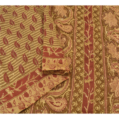Sanskriti Vintage Heena Green Heavy Sarees Pure Silk Handmade Kantha Sari Sustainable Fabric