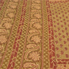 Sanskriti Vintage Heena Green Heavy Sarees Pure Silk Handmade Kantha Sari Sustainable Fabric