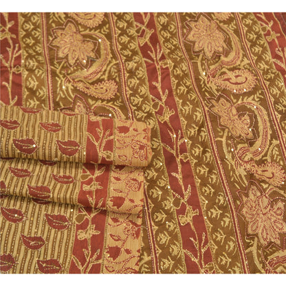 Sanskriti Vintage Heena Green Heavy Sarees Pure Silk Handmade Kantha Sari Sustainable Fabric