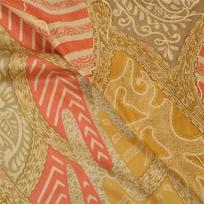 Sanskriti Vintage Heavy Indian Sarees Pure Silk Hand Beaded Kantha Sari Sustainable Fabric