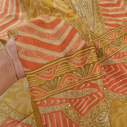 Sanskriti Vintage Heavy Indian Sarees Pure Silk Hand Beaded Kantha Sari Sustainable Fabric