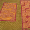 Sanskriti Vintage Heavy Red Sarees Pure Silk Hand Beaded Kantha Sari Sustainable Fabric