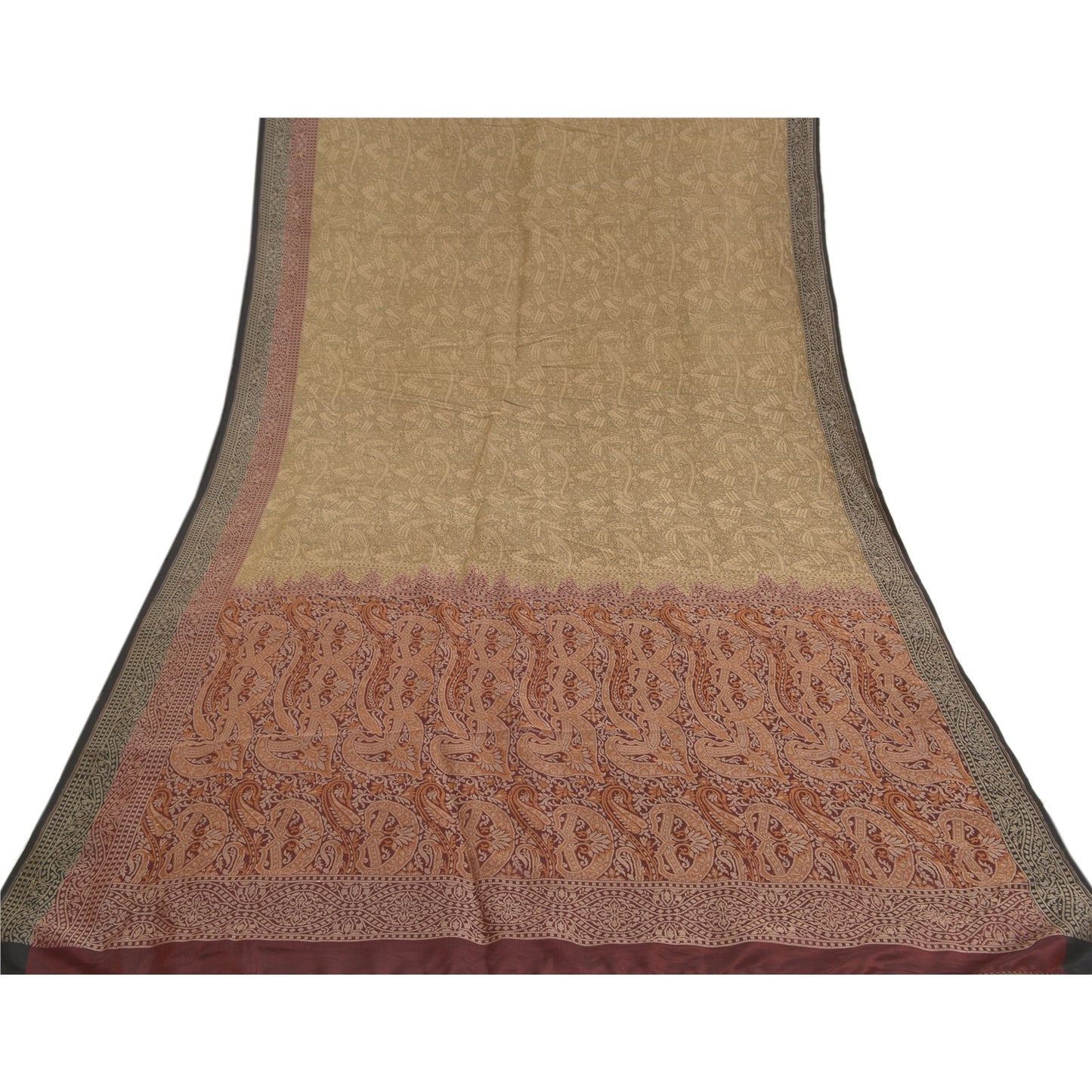 Sanskriti Vintage Green Heavy Sarees 100% Pure Silk Woven Tanchoi Sari Sustainable Fabric