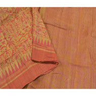 Sanskriti Vintage Cream Heavy Sarees Pure Handloom Silk Printed Sari Fabric