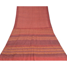 Load image into Gallery viewer, Sanskriti Vintage Dark Red Heavy Sarees Pure Tussar Silk Printed Sarees Fabric
