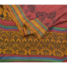 Load image into Gallery viewer, Sanskriti Vintage Dark Red Heavy Sarees Pure Silk Handloom Printed Sari Fabric
