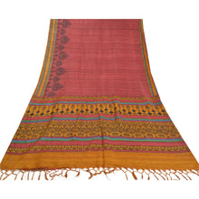 Load image into Gallery viewer, Sanskriti Vintage Dark Red Heavy Sarees Pure Silk Handloom Printed Sari Fabric
