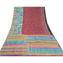 Load image into Gallery viewer, Sanskriti Vintage Heavy Indian Sarees Pure Tussar Silk Woven Ikat Sarees Fabric
