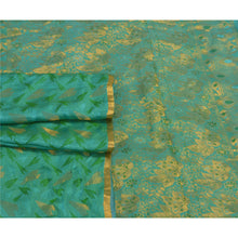 Load image into Gallery viewer, Sanskriti Vintage Green Heavy Indian Sarees Pure Silk Woven Zari Sari Fabric
