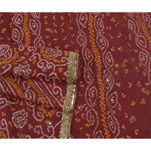 Load image into Gallery viewer, Sanskriti Vintage Heavy Sarees Pure Georgette Silk Handmade Bandhani Sari Fabric
