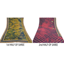 Load image into Gallery viewer, Sanskriti Vintage Heavy Sarees Pure Chiffon Silk Handmade Tie-Dye Sari Fabric
