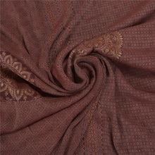 Load image into Gallery viewer, Sanskriti Vintage Brown Heavy Indian Sarees 100% Pure Silk Woven Sari Fabric
