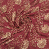 Sanskriti Vintage Wine Heavy Sarees Pure Georgette Silk Hand Beaded Sari Sustainable Fabric