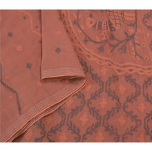 Load image into Gallery viewer, Sanskriti Vintage Rusty Brown Heavy Sarees Pure Cotton Handmade Tant Sari Fabric
