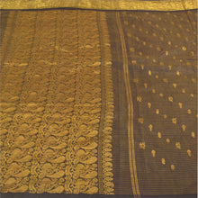 Load image into Gallery viewer, Sanskriti Vintage Heavy Black Sarees 100% Pure Silk Woven Brocade Sari Fabric
