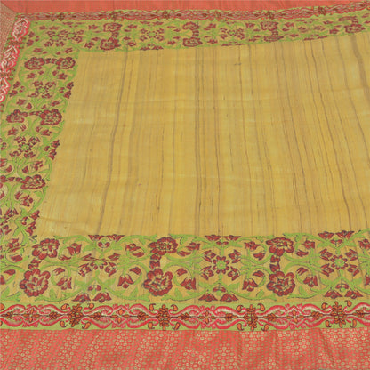 Sanskriti Vintage Heavy Sarees Pure Handloom Silk Embroidered Woven Sari Sustainable Fabric
