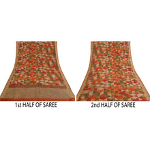 Load image into Gallery viewer, Sanskriti Vintage Indian Heavy Sarees Pure Tussar Silk Printed Woven Sari Fabric
