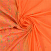Sanskriti Vintage Peach Heavy Sarees 100% Pure Silk Woven Zari Sari Sustainable Fabric