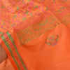 Sanskriti Vintage Peach Heavy Sarees 100% Pure Silk Woven Zari Sari Sustainable Fabric