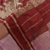 Sanskriti Vintage Pink Heavy Wedding Sarees Pure Silk Woven Brocade Sari Sustainable Fabric