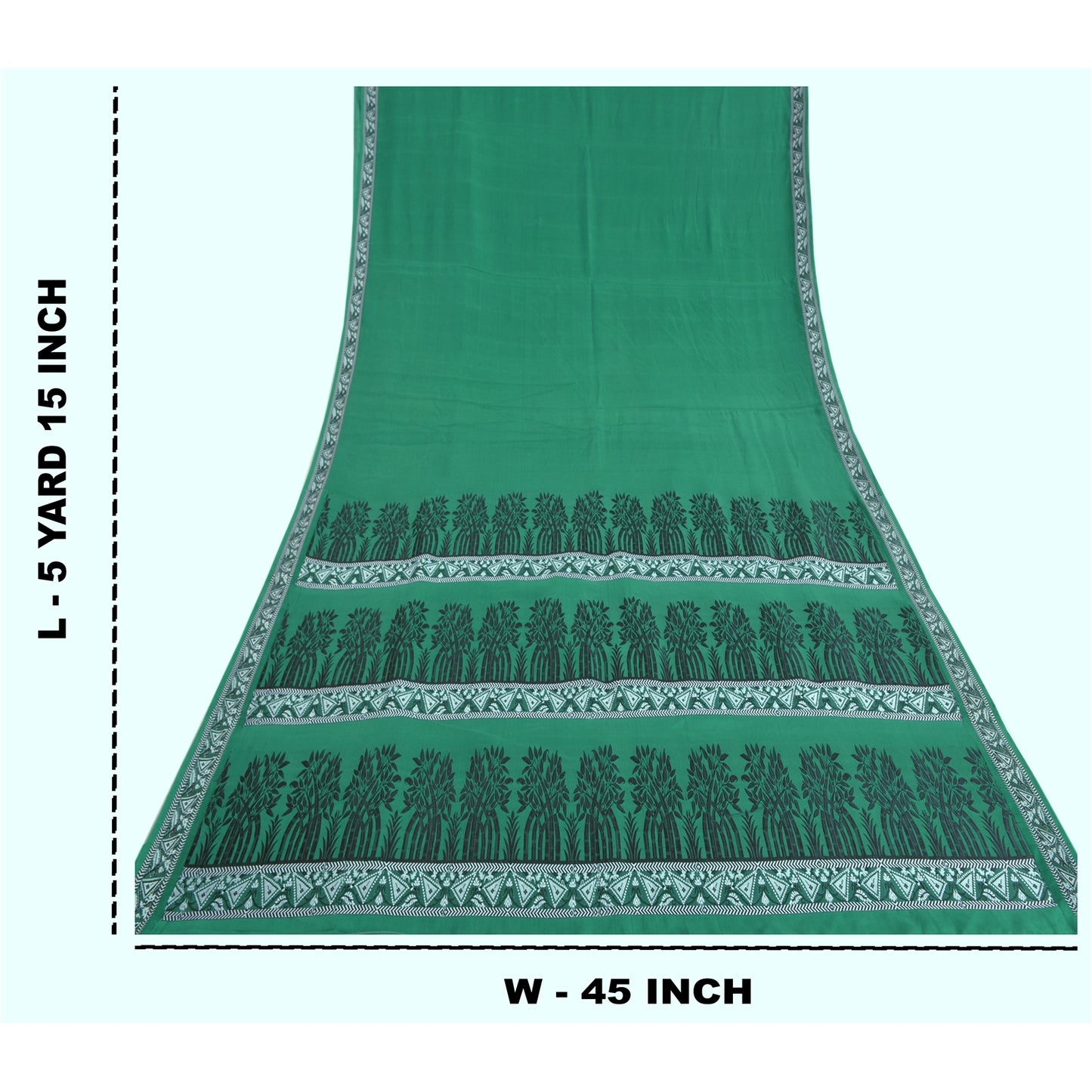 Sanskriti Vintage Green Heavy Indian Sarees Pure Silk Woven Sari Sustainable Fabric