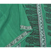 Sanskriti Vintage Green Heavy Indian Sarees Pure Silk Woven Sari Sustainable Fabric