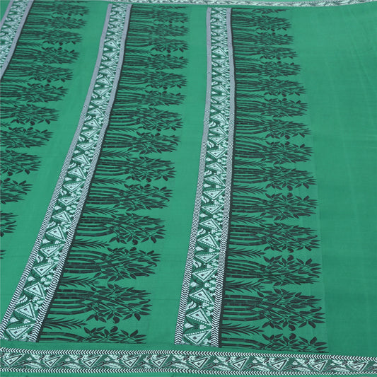 Sanskriti Vintage Green Heavy Indian Sarees Pure Silk Woven Sari Sustainable Fabric
