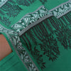 Sanskriti Vintage Green Heavy Indian Sarees Pure Silk Woven Sari Sustainable Fabric