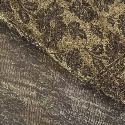 Sanskriti Vintage Black Heavy Indian Sarees Pure Silk Woven Zari Sari Sustainable Fabric