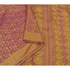 Sanskriti Vintage Heavy Purple Sarees Pure Silk Woven Brocade Zari Sari Sustainable Fabric