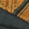 Sanskriti Vintage Saffron Heavy Indian Sarees 100% Pure Silk Woven Sari Sustainable Fabric
