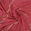 Sanskriti Vintage Red Heavy Sarees Art Silk Hand Beaded Painted Sari Sustainable Fabric