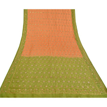 Load image into Gallery viewer, Sanskriti Vintage Heavy Sarees Pure Satin Silk Hand Beaded Woven Sari Fabric
